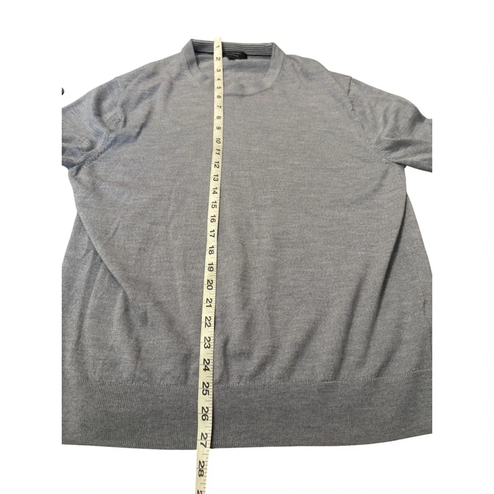 Men's Banana Republic 2025 100% Merino Wool Lightweight Crewneck Sweater L Gray